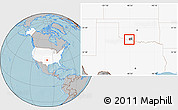 Gray Location Map of ZIP code 73531, highlighted country, highlighted county, hill shading