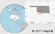 Gray Location Map of ZIP code 73531, highlighted country, highlighted state