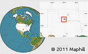 Satellite Location Map of ZIP code 73531, highlighted country, highlighted county