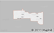 Gray 3D Map of ZIP code 73533, single color outside