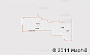 Silver Style 3D Map of ZIP code 73533, single color outside
