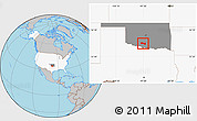 Gray Location Map of ZIP code 73533, highlighted country, highlighted state