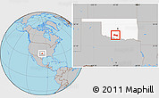 Gray Location Map of ZIP code 73533, highlighted state