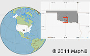 Savanna Style Location Map of ZIP code 73533, highlighted country, highlighted state