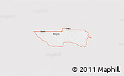 Silver Style 3D Map of ZIP code 73537, single color outside