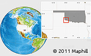 Physical Location Map of ZIP code 73537, highlighted country, highlighted state