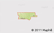 Physical 3D Map of ZIP code 73538, cropped outside