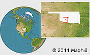 Satellite Location Map of ZIP code 73538, highlighted state