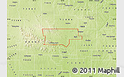 Physical Map of ZIP code 73538