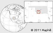 Blank Location Map of ZIP code 73540, highlighted state
