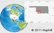 Physical Location Map of ZIP code 73540, highlighted country, highlighted state