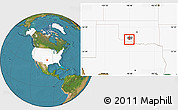 Satellite Location Map of ZIP code 73540, highlighted country, highlighted county