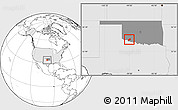 Blank Location Map of ZIP code 73542, highlighted country, highlighted state