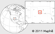 Blank Location Map of ZIP code 73542, highlighted county
