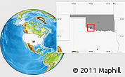 Physical Location Map of ZIP code 73542, highlighted country, highlighted state