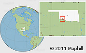 Savanna Style Location Map of ZIP code 73542, highlighted county, highlighted state
