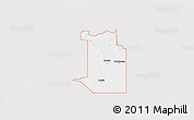 Silver Style 3D Map of ZIP code 73544, single color outside