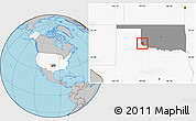 Gray Location Map of ZIP code 73544, highlighted country, highlighted state