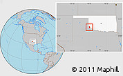 Gray Location Map of ZIP code 73544, highlighted state