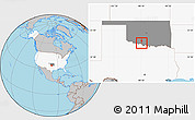Gray Location Map of ZIP code 73548, highlighted country, highlighted state
