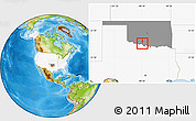 Physical Location Map of ZIP code 73548, highlighted country, highlighted state