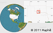 Satellite Location Map of ZIP code 73548, highlighted country, highlighted county