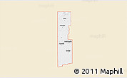 Classic Style 3D Map of ZIP code 73550, single color outside