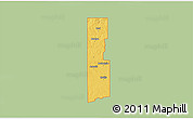 Savanna Style 3D Map of ZIP code 73550, single color outside