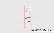 Silver Style 3D Map of ZIP code 73550, single color outside