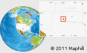 Physical Location Map of ZIP code 73550, highlighted country, highlighted county