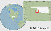 Savanna Style Location Map of ZIP code 73550, highlighted state, hill shading