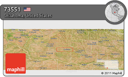 Satellite Panoramic Map of ZIP Code 73551