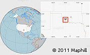 Gray Location Map of ZIP code 73559, highlighted country, highlighted county, hill shading