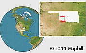 Satellite Location Map of ZIP code 73559, highlighted state