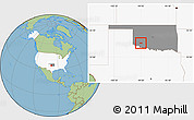 Savanna Style Location Map of ZIP code 73559, highlighted country, highlighted state