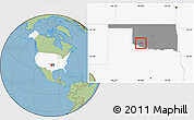 Savanna Style Location Map of ZIP code 73566, highlighted country, highlighted state