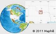 Physical Location Map of ZIP code 73569, highlighted country, highlighted county