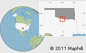 Savanna Style Location Map of ZIP code 73569, highlighted country, highlighted state