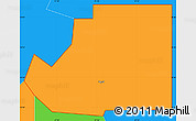 Political Simple Map of ZIP code 73569