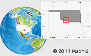 Physical Location Map of ZIP code 73572, highlighted country, highlighted state