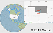 Savanna Style Location Map of ZIP code 73572, highlighted country, highlighted state, hill shading