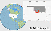 Savanna Style Location Map of ZIP code 73572, highlighted country, highlighted state