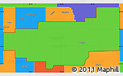 Political Simple Map of ZIP code 73572