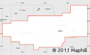 Silver Style Simple Map of ZIP code 73572