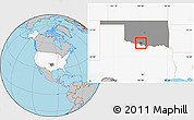 Gray Location Map of ZIP code 73573, highlighted country, highlighted state