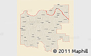 Classic Style 3D Map of ZIP codes starting with 736, single color outside