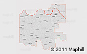 Silver Style 3D Map of ZIP codes starting with 736, single color outside