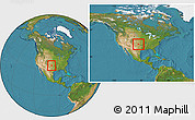 Satellite Location Map of ZIP codes starting with 736, within the entire country