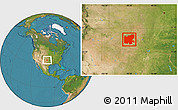 Satellite Location Map of ZIP codes starting with 736