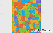 Political Map of ZIP codes starting with 736